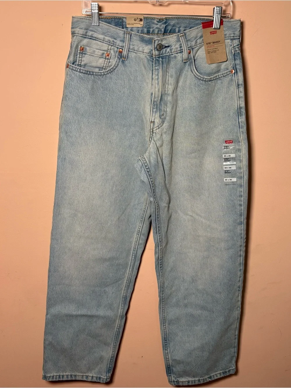 Levi’s 578 Baggy Jeans Men’s 30x30 NWT Light Wash Denim